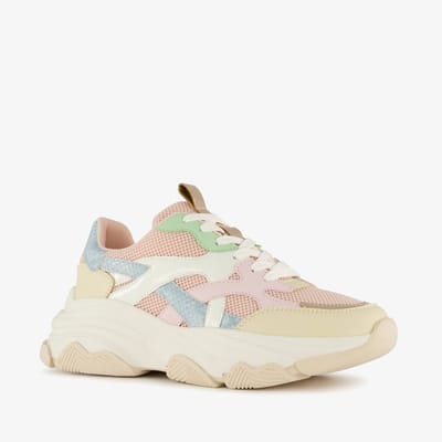 Blue Box dames dad sneakers beige pastel - Maat 38 - Uitneembare zool