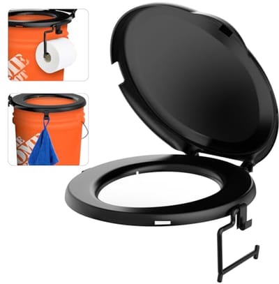 Draagbare toiletbril voor emmers - Campingtoilet met deksel voor buitenactiviteiten, noodgevallen en reizen