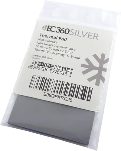 Thermal Pad 12W/mK 50x50x2,5mm voor Koeling van CPU's en GPU's