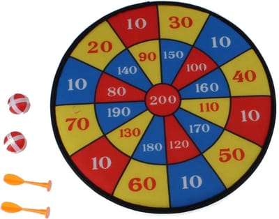Dartbord Klittenband - Spelbord Werpen - Indoor Spelplezier - 5 Delig Set - 36 cm Diameter