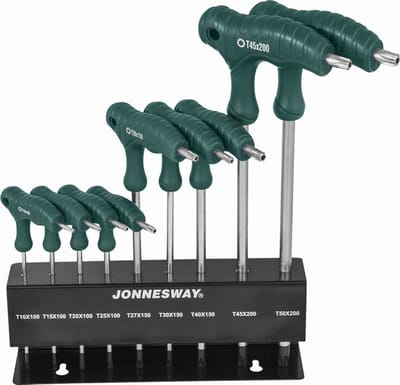 Jonnesway Torx inbussleutelset met Handvat T10-T50