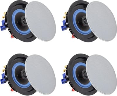 Bluetooth Plafondluidsprekers 4 inch 160W voor Badkamer, Keuken en Woonkamer - 2 Paar