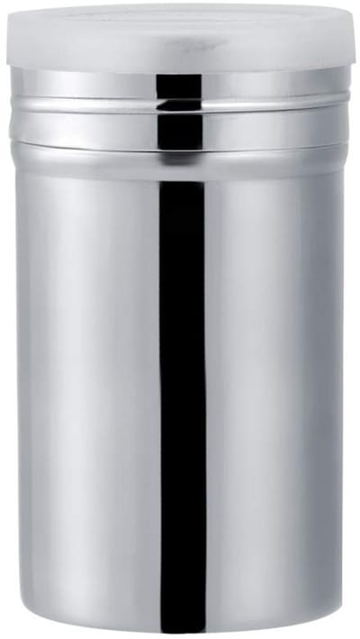 Dailygoods- Poeder Shaker Roestvrij Staal - Cacaopoeder/Zuiker Shaker - Antislip Zeef - Dredge voor Peper/Kruiden - Lichtgewicht - Maat L 6,8*12,7 cm - Kruidenstrooier