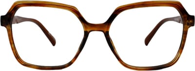 VERTEBRIL Mira - Sterkte -1.00 - Kleur Amber Dawn - GEEN leesbril – Unisex bril voor veraf - Moderne uitstraling - Groot en robuust montuur – Aangename pasvorm – Kwalitatieve min-glazen – Flexveren – Myopie/bijziendheid - Inclusief etui en doekje