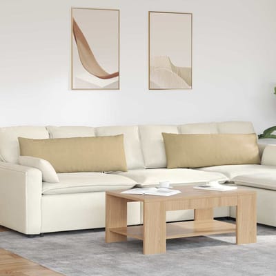 vidaXL - Zitkussens - 2 - pcs - Grijs - Groen - 120 - x - 40 - cm - Corduroy - stof