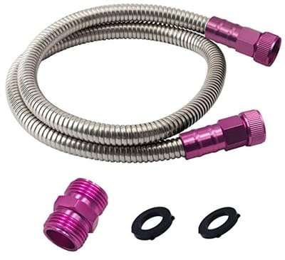 5 Voet 304 Roestvrij Staal Tuinslang met Mannelijke Connector voor Tuinslanghaspel