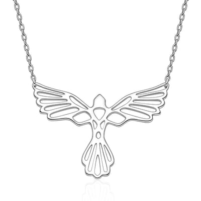 Zilveren vogelvleugels ketting – delicate vogel hanger – echt zilver - Amona Jewelry