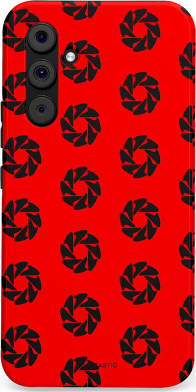 Casetastic hoesje geschikt voor Samsung Galaxy A54 (2023) 5G - Dubbellaagse bescherming - Zwarte Sterren op Rood - Fashion Case - Rood Zwart