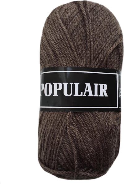 Beijer BV Populair acryl garen - midden bruin (83) - pendikte 3,5 a 4 - 1 bol