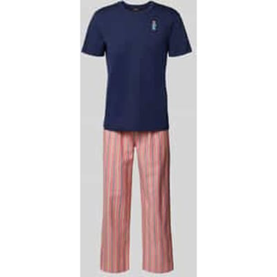 Relaxed fit pyjama met logostitching, model 'Sleep'