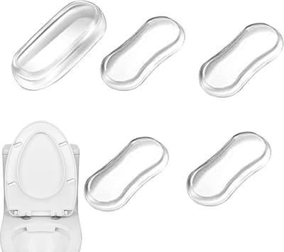Toiletbril Bumpers - Toiletbril Kussens - Badkamer Stabiliseren - Zelfklevend Siliconen - 5 stuks - Wit