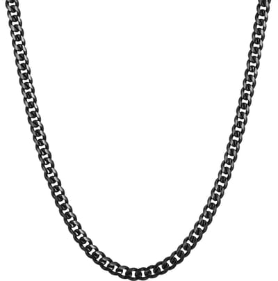 Stevige ketting voor heren, 3-9 mm breedte, zilver/goud/zwart, 316L roestvrij staal, 45-65 cm, Cubaanse schakelketting voor heren, dikke hiphop-sieraden met sterke sluiting, voor mannen