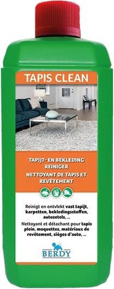 Berdy - Tapis Clean – 1L – Professionele Tapijtreiniger & Zetelreiniger – Verwijdert Hardnekkige Vlekken – Voor Tapijt, Matrassen & Stoffen Meubels – Geconcentreerd