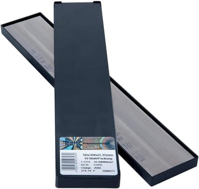 Stalen Platen - Metaalfolie Plaatwerk - Industriële Toepassingen - Gehard Verenbandstaal - 50x300x010 mm - Zilver