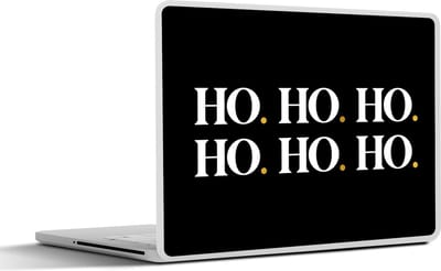 Laptop sticker - 17.3 inch - Kerst - Kerstman - Spreuken - Quotes - Ho ho ho ho ho ho - 40x30cm - Laptopstickers - Laptop skin - Cover