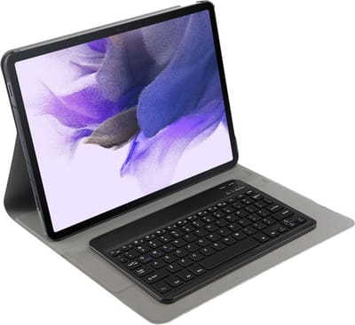 Just in Case tablet Hoes met Toetsenbord geschikt voor Samsung Galaxy Tab S7 FE - QWERTY Bluetooth Keyboard Case - Zwart