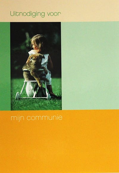 20 Communie Uitnodigingen - Uitnodiging Communie Plechtig Kerk Christelijk - Communion Kommunion - Invitation Einladung - Eerste Communie - Meisje - 14.5x10.5cm - Zonder Envelop - Cartesse