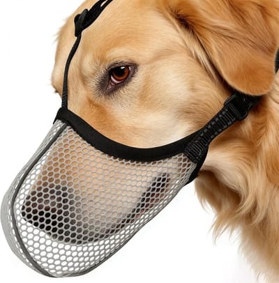 Honden muilkorf - Verstelbaar masker - Gedragstraining - Ademend en reflecterend - Verschillende maten - Zwart