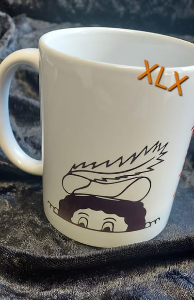 Bedrukte beker voor sinterklaas, Beker met Sint en Piet, Sinterklaas, Bedrukte mok, Gluur piet en sint, Sint, Mok, Kinderfeest, Sinterklaasfeest
