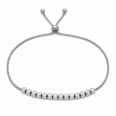 Pax Amare Bolo Armband - Zilverkleurig Stainless Steel - Bolletjes Slider Dames Venetiaanse Armband - 16.5cm + 5cm verstelbaar