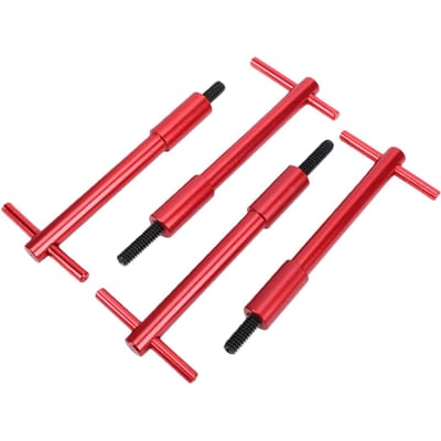 4 STuks Kleppendeksel T-bout 1 4 inch 20 Rood Aluminium Kleppendeksel Vleugelmoer Vervanging voor Chevy V8 1955 1986