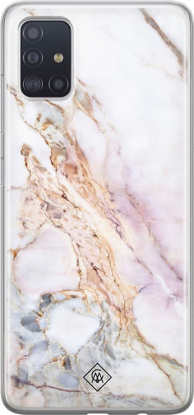 Casimoda® hoesje - Geschikt voor Samsung A71 - Parelmoer Marmer - Backcover - Siliconen/TPU - Multi