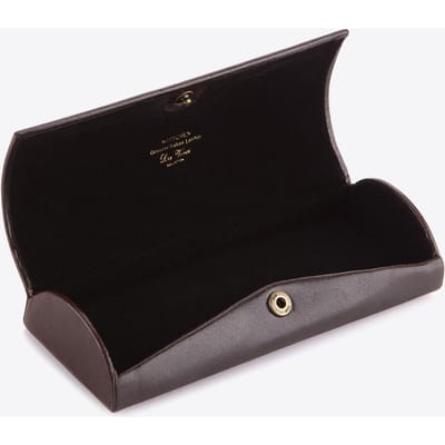 Wittchen Da Vinci Collectie - Leren Brillenkoker - Bruin - Luxe Volnerf Leer - Druksluiting