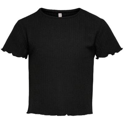 ONLY KOGNELLA S/S O-NECK TOP NOOS JRS Meisjes T-shirt - Black - Maat 146/152