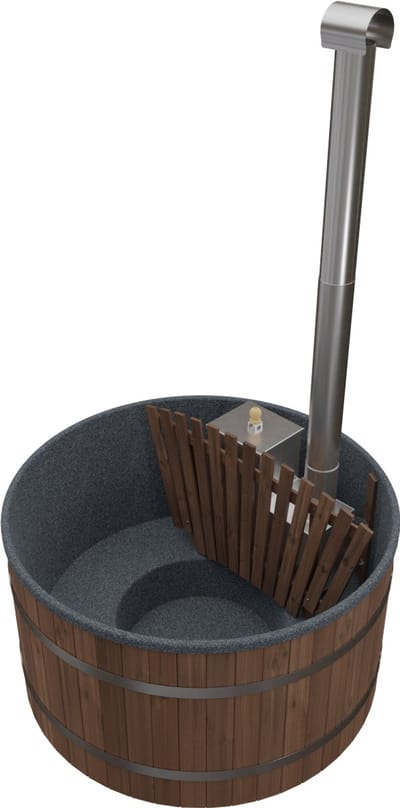 Welltub Family Hottub Antraciet – Thermowood & Isolatiering – Levenslange Kuipgarantie