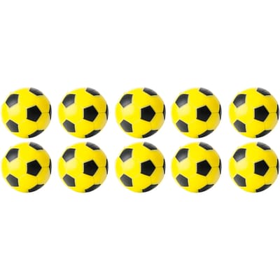 Robertson - Tafelvoetbal Ballen - 35 mm - Geel / Zwart - 10 stuks