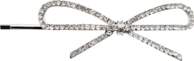 Haarsoires Haarspeld Schuifspeldje 7cm - Strik Strass Steentjes - Zilver