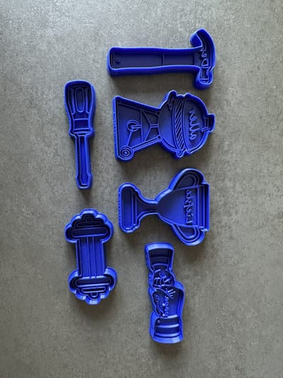 Vaderdag koekvormpjes met stempel en tekst - Set 6 Stuks – Cookie cutters – Uitsteekvormen - Bakken - Voor koekjes & fondant - Persoonlijk vaderdagcadeau