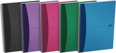 Spiraalblok A4, gelinieerd, Urban Mix, 5 kleuren - 5 stuks