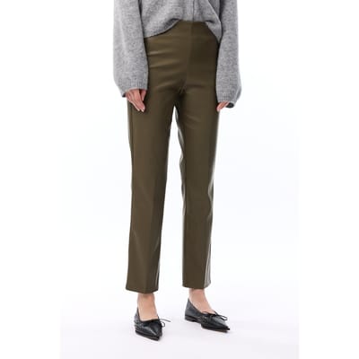Knitted Cleo Pants Dark Olive Maat: S | Straight Broeken Outlet | Dames | Bruin