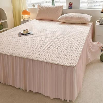 Nieuwe Effen Kleur Anti-slip Latex Koelmat Bedrok IJszijde Zacht Mat Beddengoed Drie Delig Zomer Beddengoed en Lakens 120x200cm 2pcs