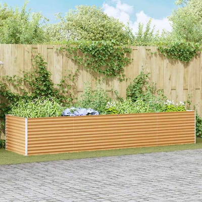 vidaXL - Verhoogde - plantenbak - Lichtbruin - 390 - x - 100 - x - 68 - cm