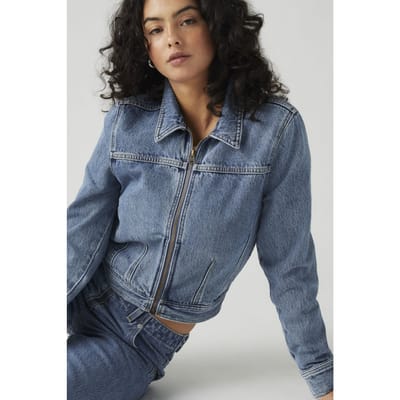 Levi's Xs Dart Trucker Jacket Blue Maat: S | Spijkerjassen Outlet | Dames | Blauw