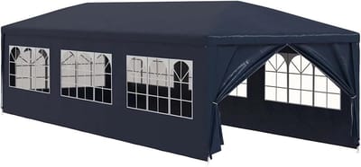 Grote Feesttent Tuinpaviljoen 3x9 Meter Blauw Waterdicht voor Feesten en Evenementen