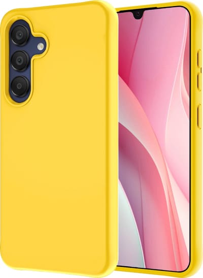 Hoesje - Geschikt voor Samsung Galaxy A15 - Sterk & Shockproof - Hoes Cover - Siliconen Case - Geel