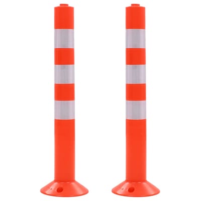 vidaXL Verkeerspalen 75 cm kunststof 2 st