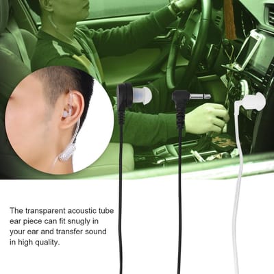 3,5 mm Mono Alleen Luisteren Surveillance Akoestische Buis Oortje Headset Anti-straling voor Radio