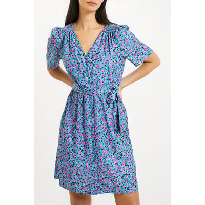French Connection Alezzia Ely Jacquard Ss Dress Green Maat: 6 | Blousejurken Outlet | Dames | Blauw