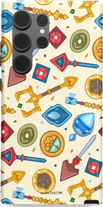 Casetastic Hoesje Geschikt voor Samsung S24 Ultra - Stijlvolle Beschermende Duo-layer Case - Magische Juwelen