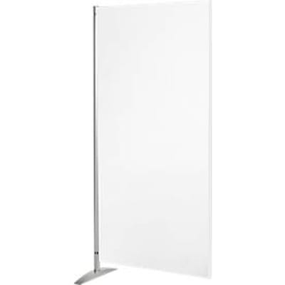 Houten wand METROPOL, gelakt, wit/aluminium