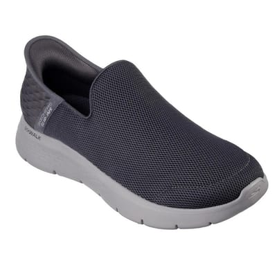 Skechers Heren Go Walk Flex Hands Free schoenen (Donkergrijs)