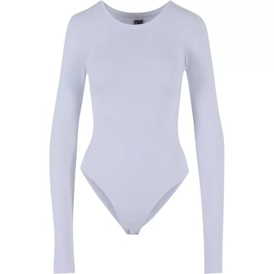 Urban Classics - Stretch Jersey Longsleeve Bodysuit - XS - Wit