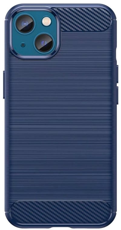 Mobiq Carbon Look Hoesje geschikt voor iPhone 14 Plus - Flexibele TPU Case