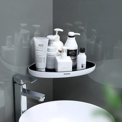 Hoek Badkamer Organizer Plank Shampoo Cosmetica Opbergrek Muur Gemonteerd Keuken Huishoudelijke Artikelen Badkamer Accessoires zwart