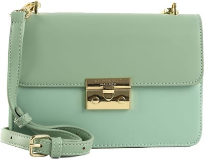 SEIDENFELT MANUFAKTUR Avondtas Schoudertas Pitea Crossbody Bag Aqua Shades / Gold Mintgroen