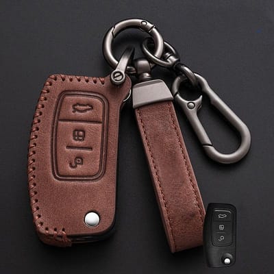 Coque de protection pour clé de voiture, compatible avec Ford Fiesta Focus Mondeo Falcon B-Max C-Max S-Max Eco Sport Galaxy Territory For Ford black